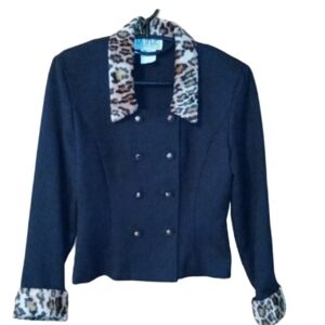 LaBelle jacket size small pea coat black